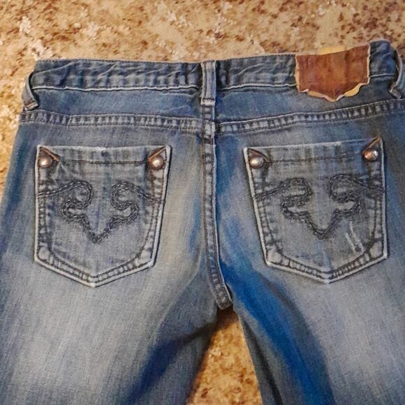 🤠Rerock for Express Skinny Distressed Jeans With Studs Women's Size 2 - Picture 7 of 9